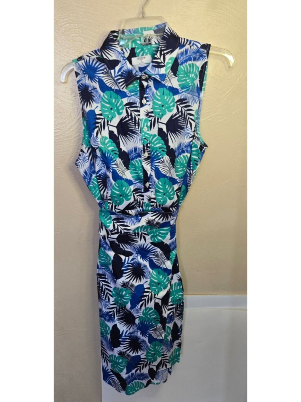 Untuckit Ladies Kenzie Wrap Dress Sz 12 Classic Cotton Summer Spring Brunch Work